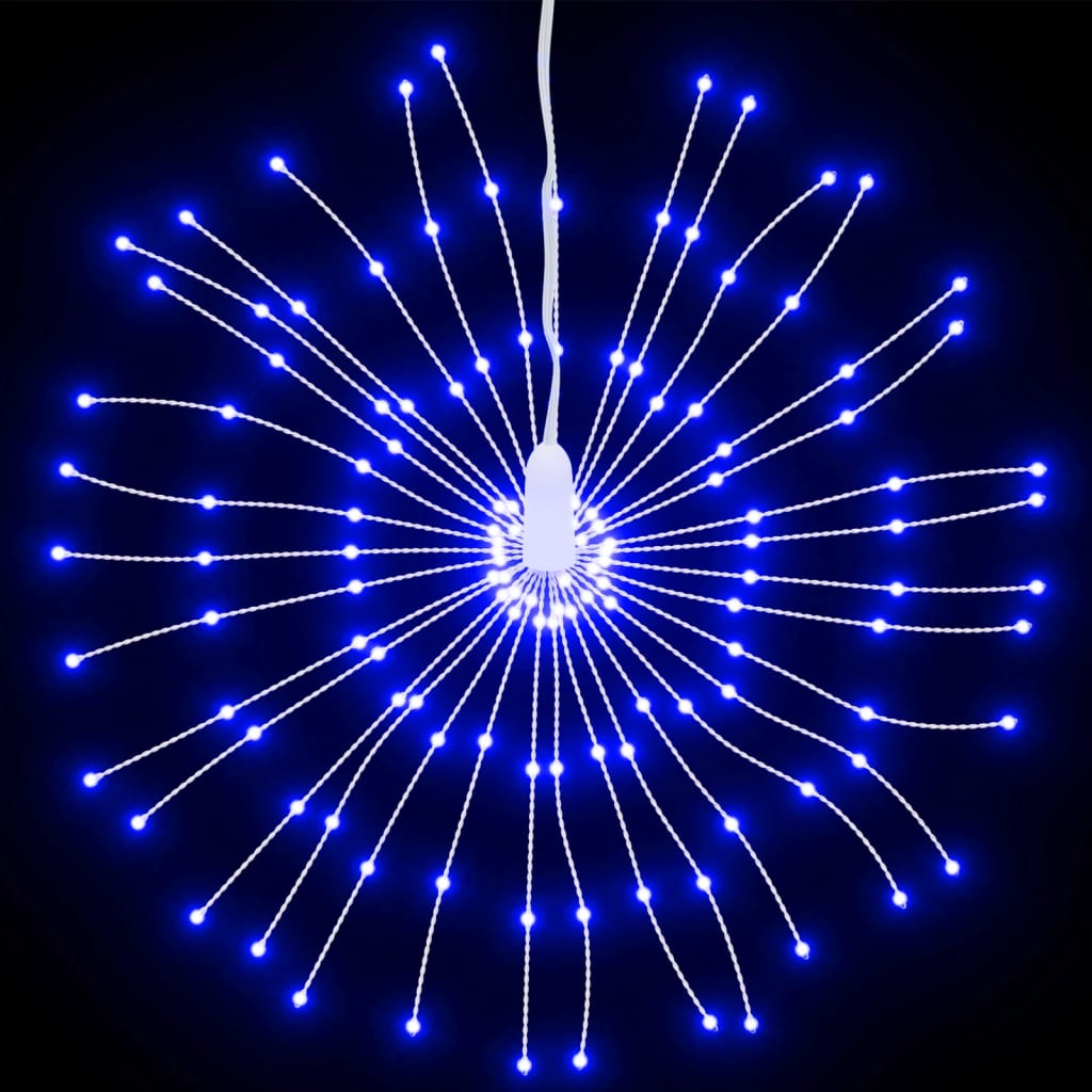 Julbelysning 2 st 140 LED blå 17 cm