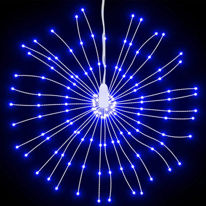 Julbelysning 2 st 140 LED blå 17 cm