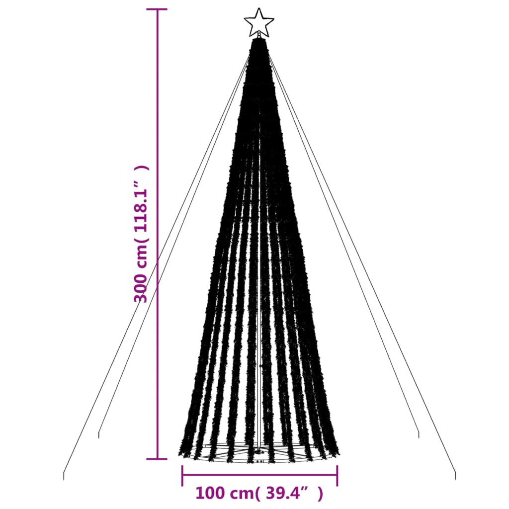 LED julgran 688 LED kallvit 300 cm