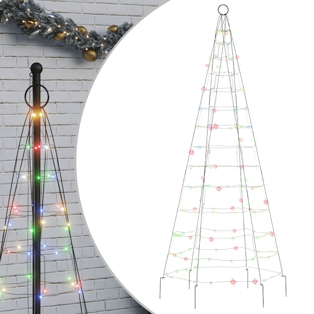 LED julgran 200 LED flerfärgad 180 cm