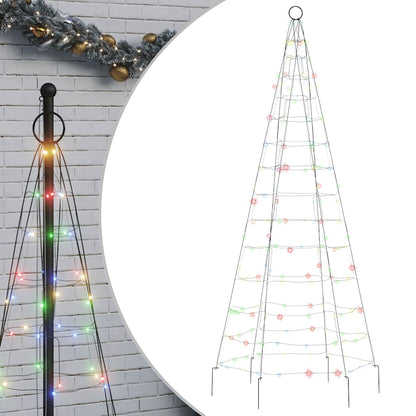 LED julgran 200 LED flerfärgad 180 cm