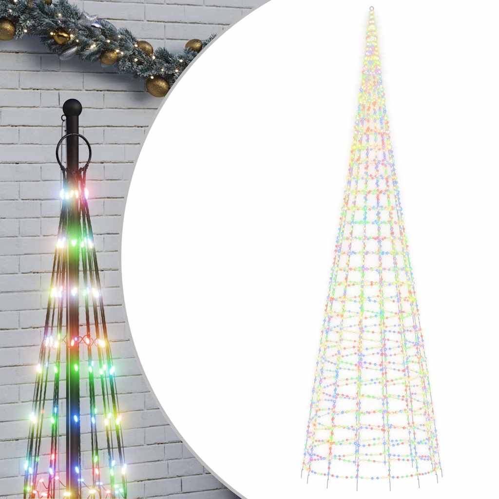 LED julgran 3000 LEDs färgglad 800 cm