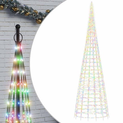 LED julgran 3000 LEDs färgglad 800 cm
