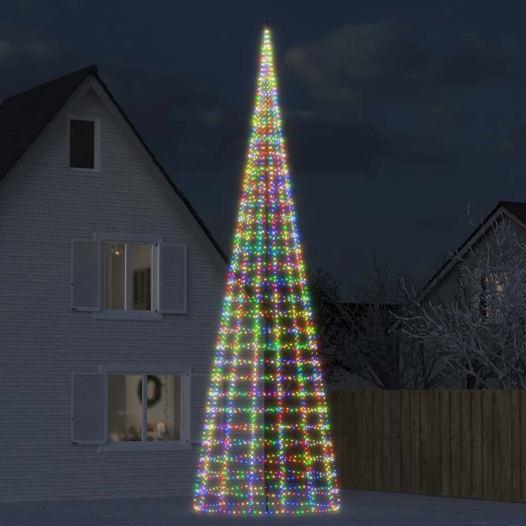 LED julgran 3000 LEDs färgglad 800 cm