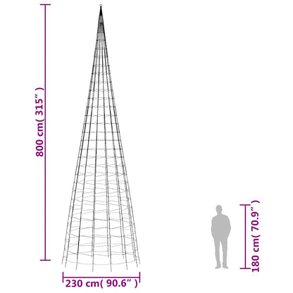 LED julgran 3000 LEDs blå 800 cm