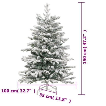 Plastgran med snö gångjärn 150 cm