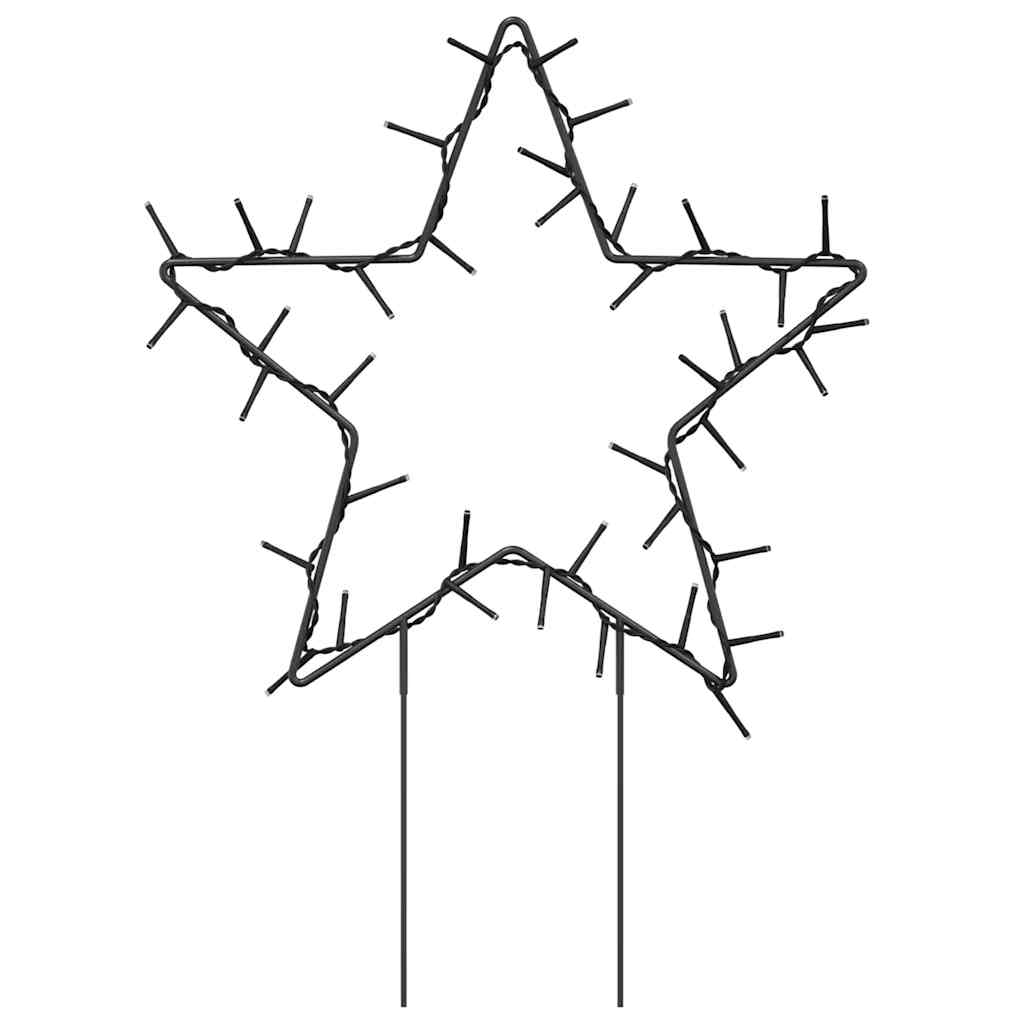 Julstjärna 3 st med spett 50 LEDs 29 cm
