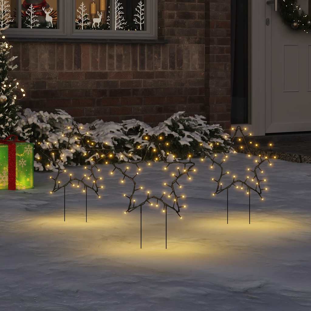Julstjärna 3 st med spett 50 LEDs 29 cm