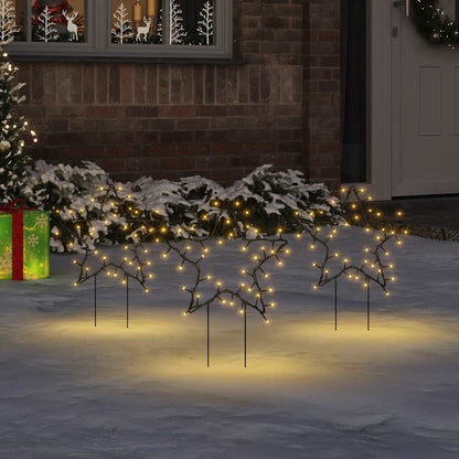 Julstjärna 3 st med spett 50 LEDs 29 cm