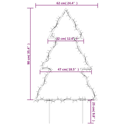 Julträd med spett 115 LEDs 90 cm