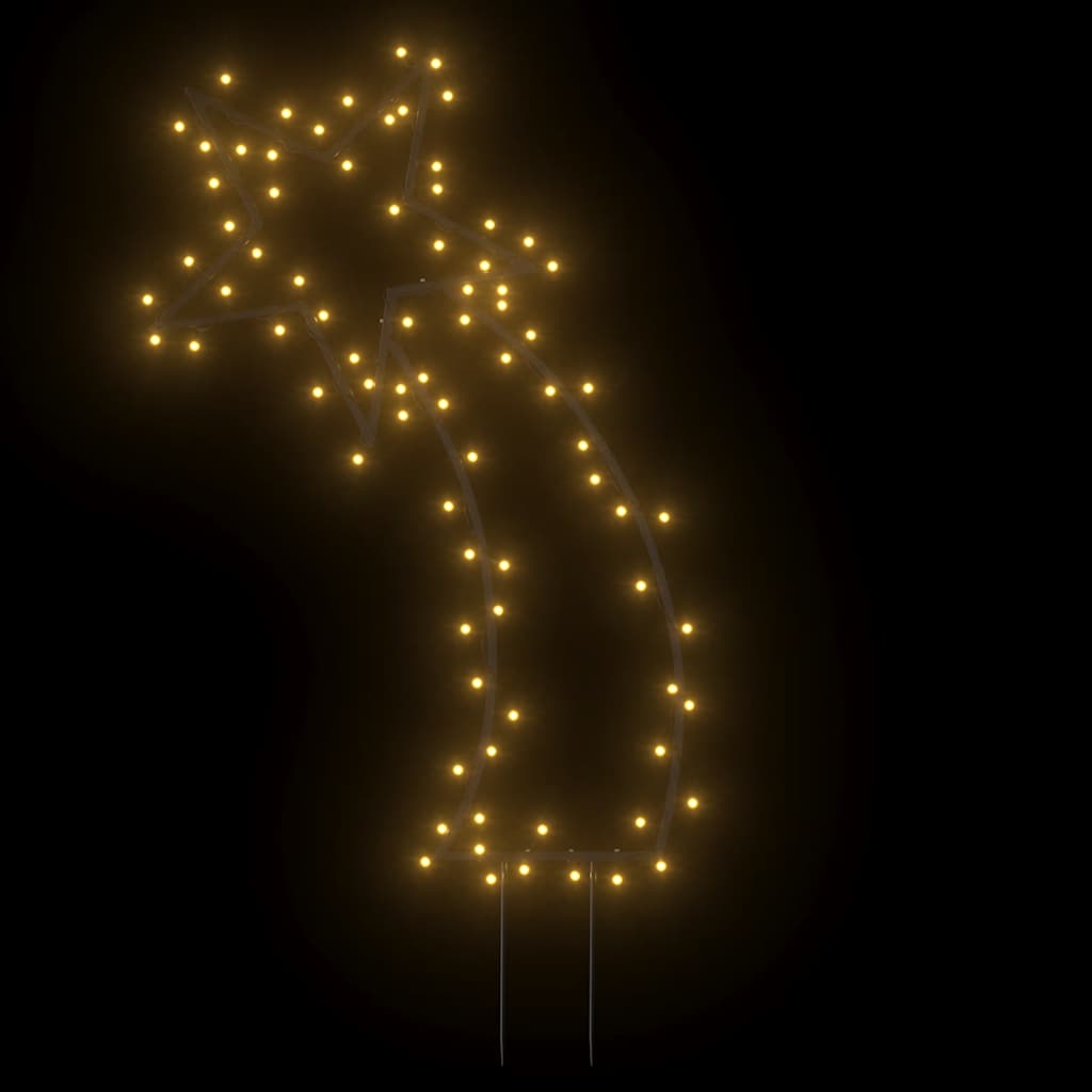 Julmeteor med spett 80 LEDs 62 cm