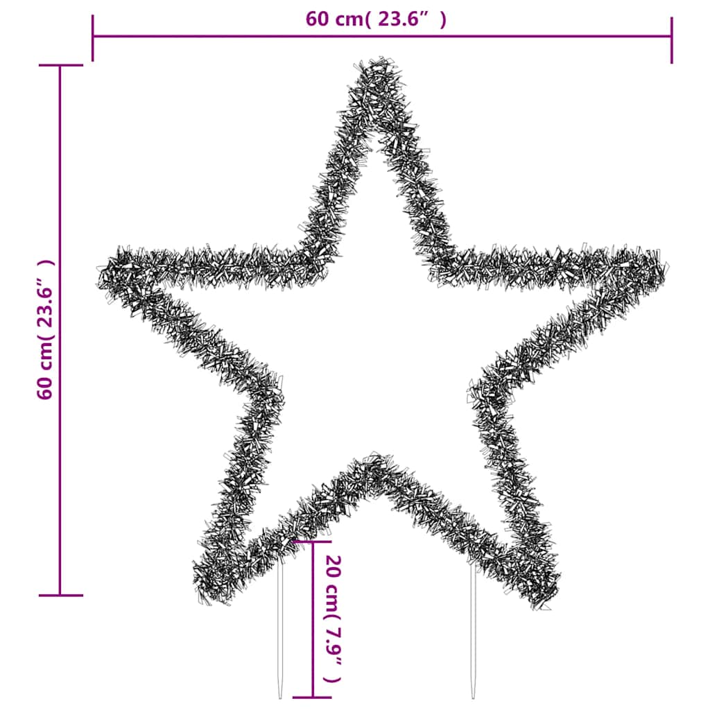 Julstjärna med spett 80 LEDs 60 cm