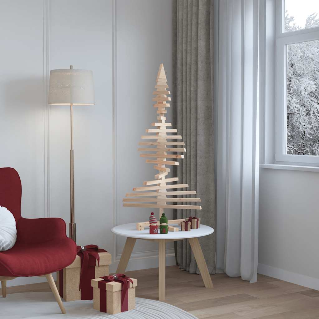 Julgran i trä 120 cm massiv furu
