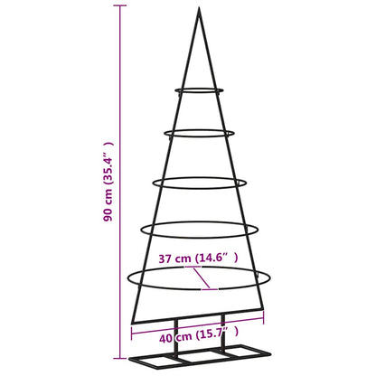 Julgran i metall svart 90 cm