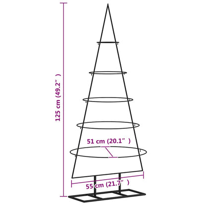 Julgran i metall svart 125 cm