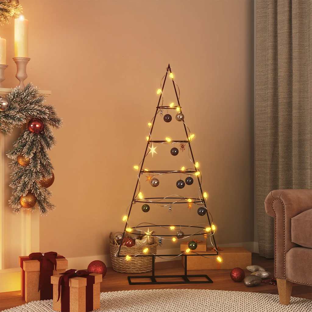 Julgran i metall svart 125 cm