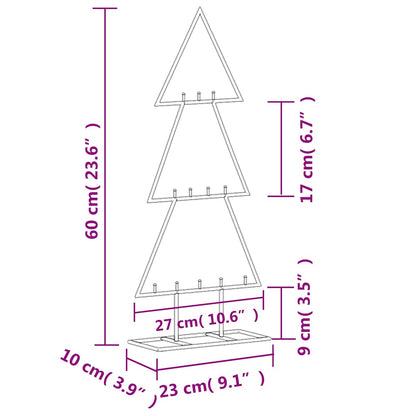 Julgran i metall svart 60 cm