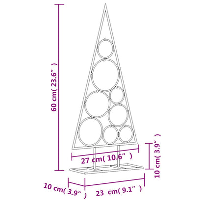 Julgran i metall svart 60 cm
