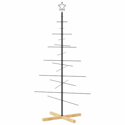 Julgran i metall träbas svart 150 cm