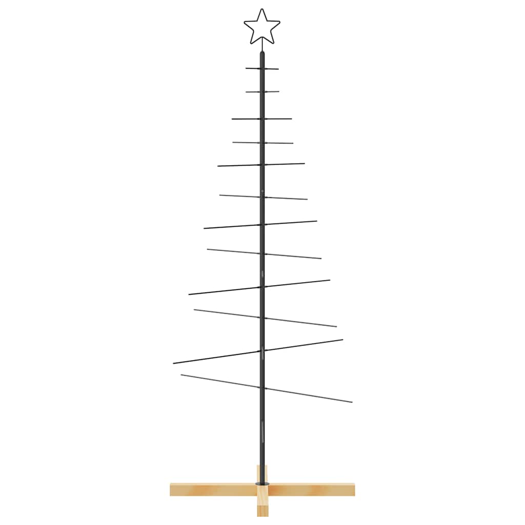 Julgran i metall träbas svart 150 cm