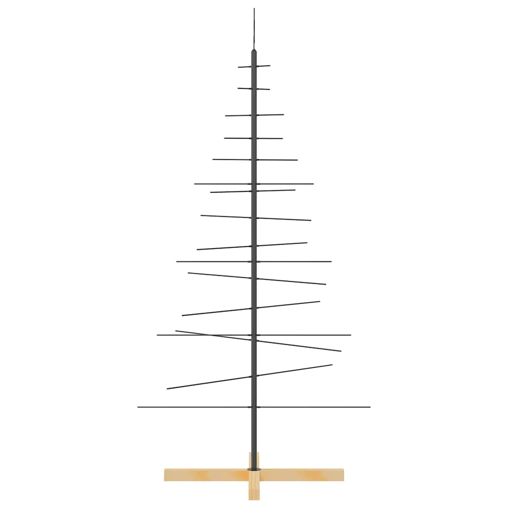 Julgran i metall träbas svart 150 cm