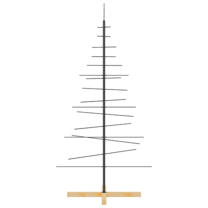 Julgran i metall träbas svart 150 cm