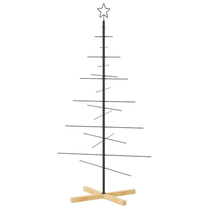 Julgran i metall träbas svart 150 cm