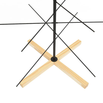 Julgran i metall träbas svart 150 cm