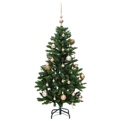 Plastgran med gångjärn 150 LEDs & kulor 150 cm