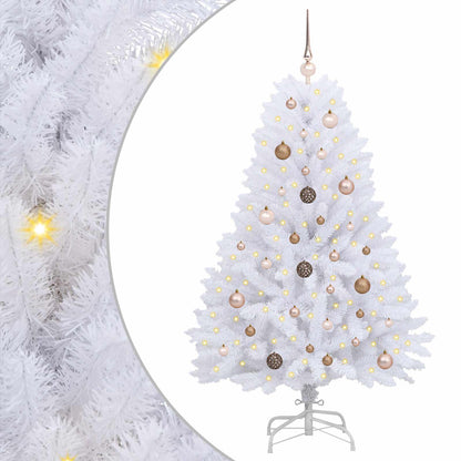 Konstgjord julgran 150 cm PVC och stål Vit