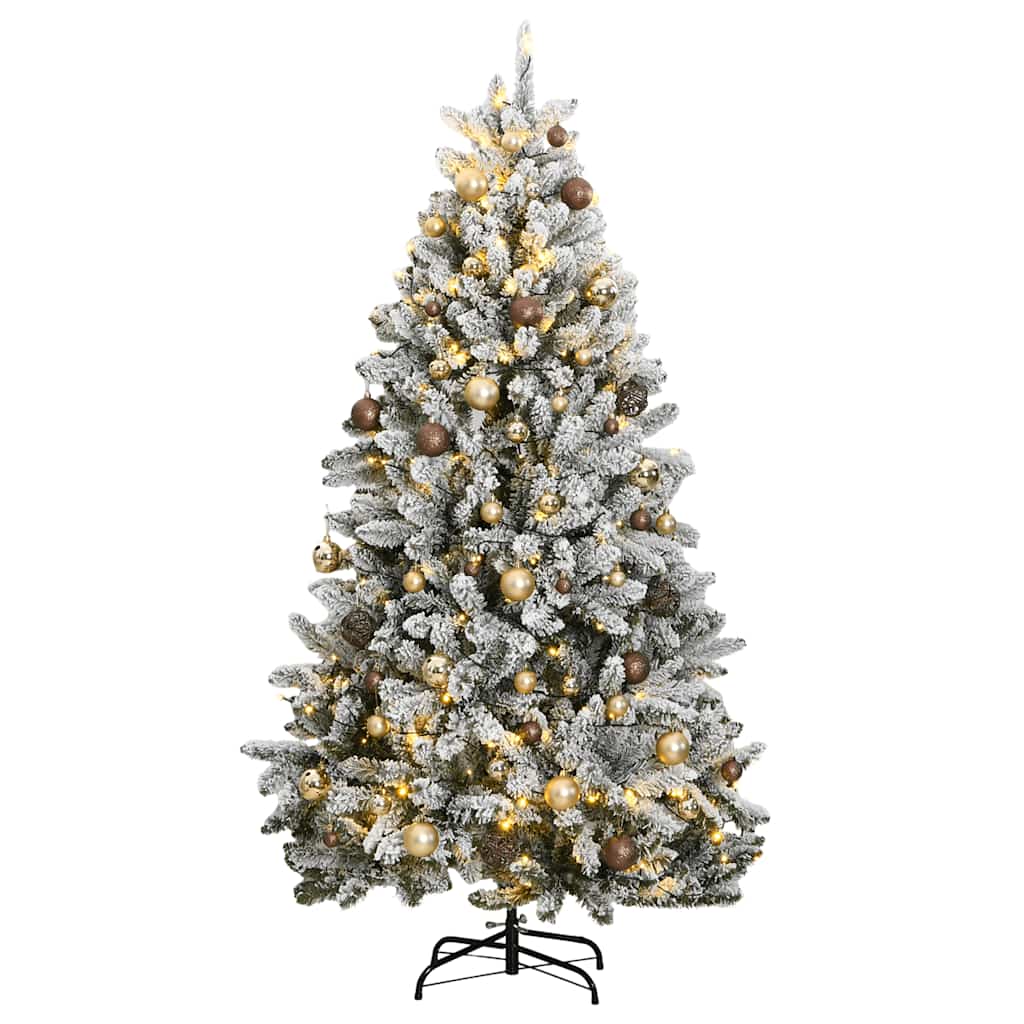 Plastgran med gångjärn 300 LEDs & kulor 300 cm