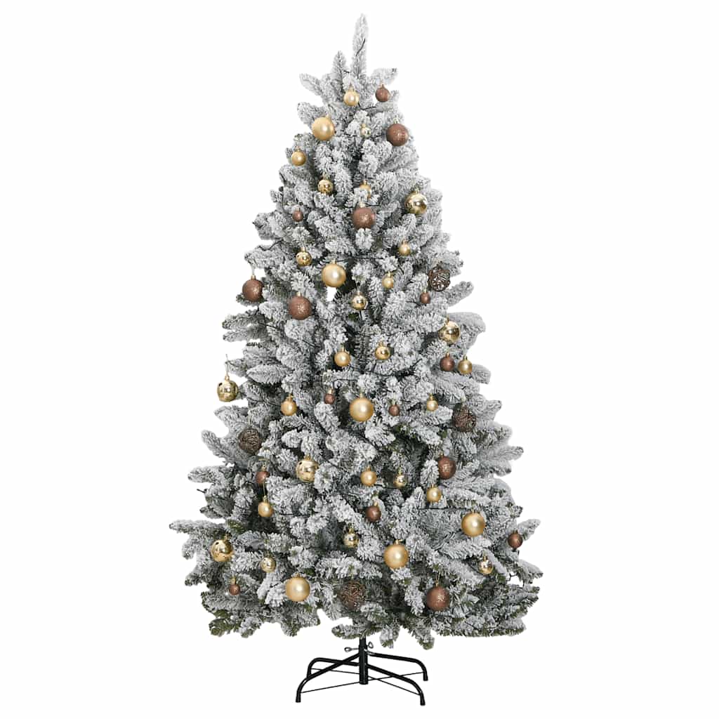 Plastgran med gångjärn 300 LEDs & kulor 300 cm
