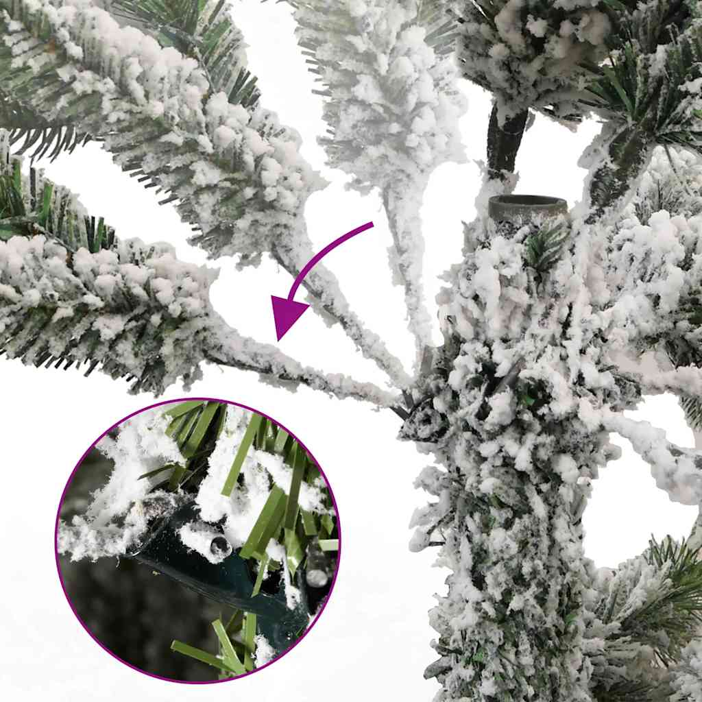 Plastgran med gångjärn 300 LEDs & kulor 240 cm