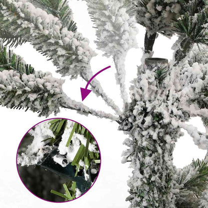 Plastgran med gångjärn 300 LEDs & kulor 270 cm