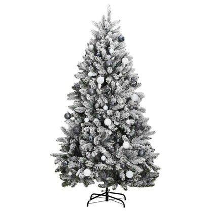 Plastgran med gångjärn 300 LEDs & kulor 300 cm