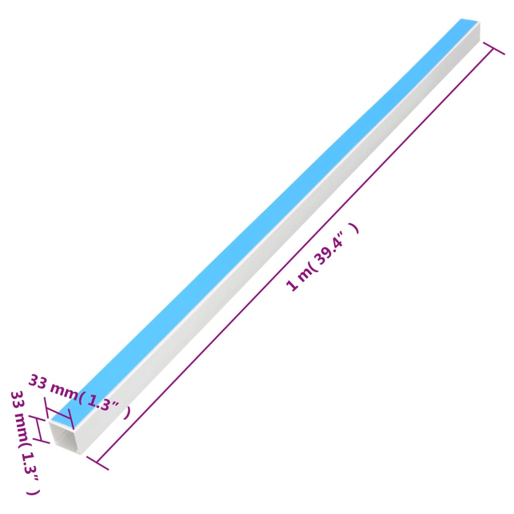 Kabelkanal självhäftande 33x33 mm 30 m PVC