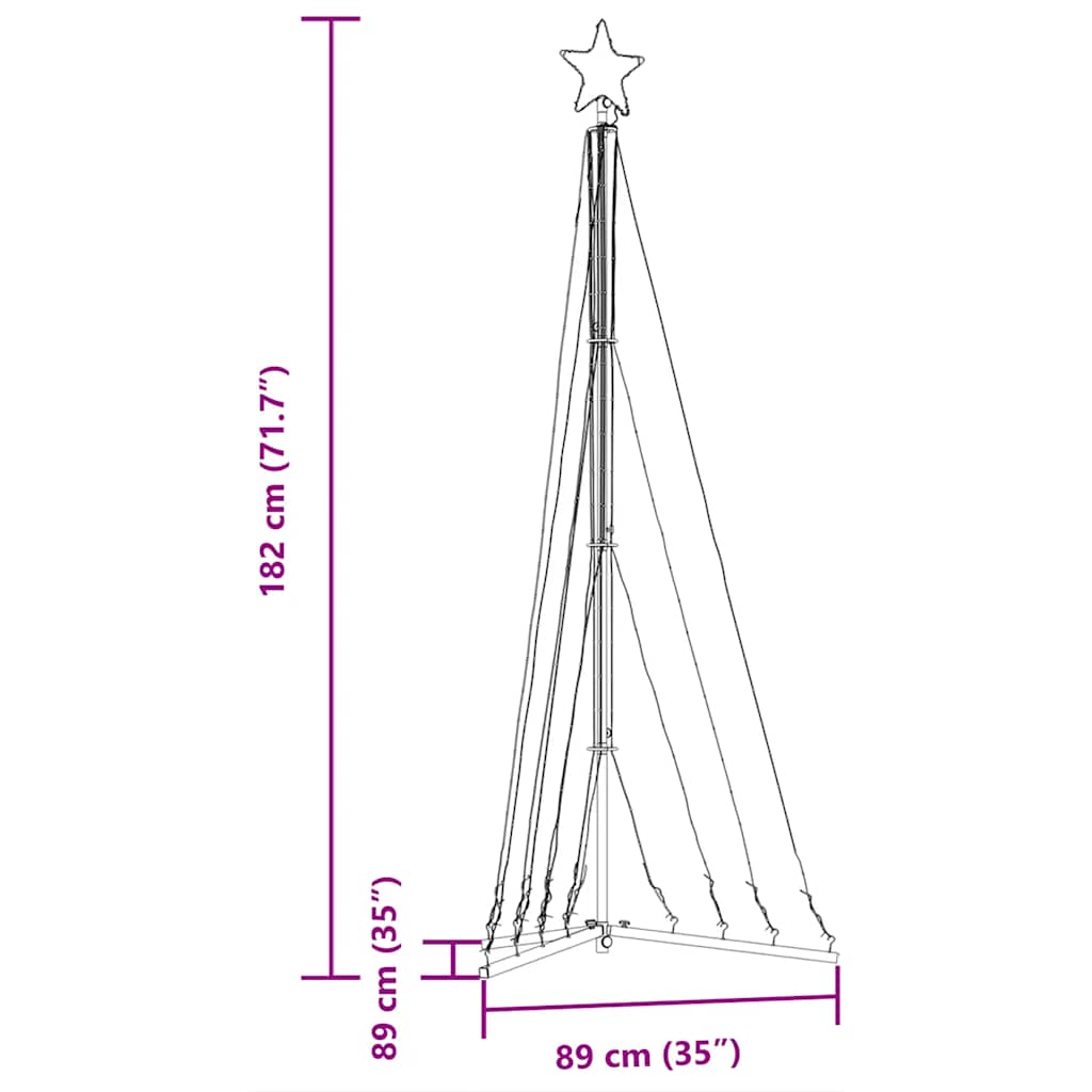 LED julgran 339 LEDs varmvit 182 cm