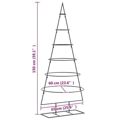 Julgran i metall svart 150 cm