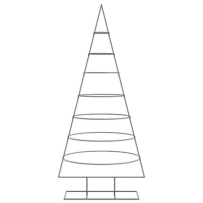 Julgran i metall svart 210 cm