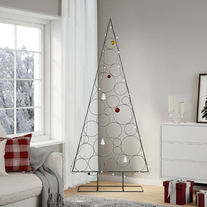 Julgran i metall svart 210 cm