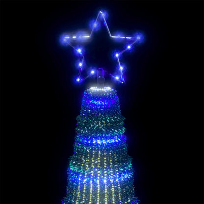 LED julgran 475 LEDs blå 247 cm