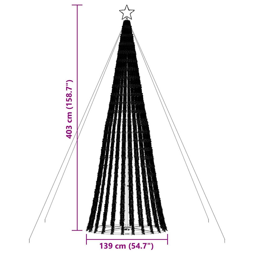 LED julgran 1028 LED blå 403 cm