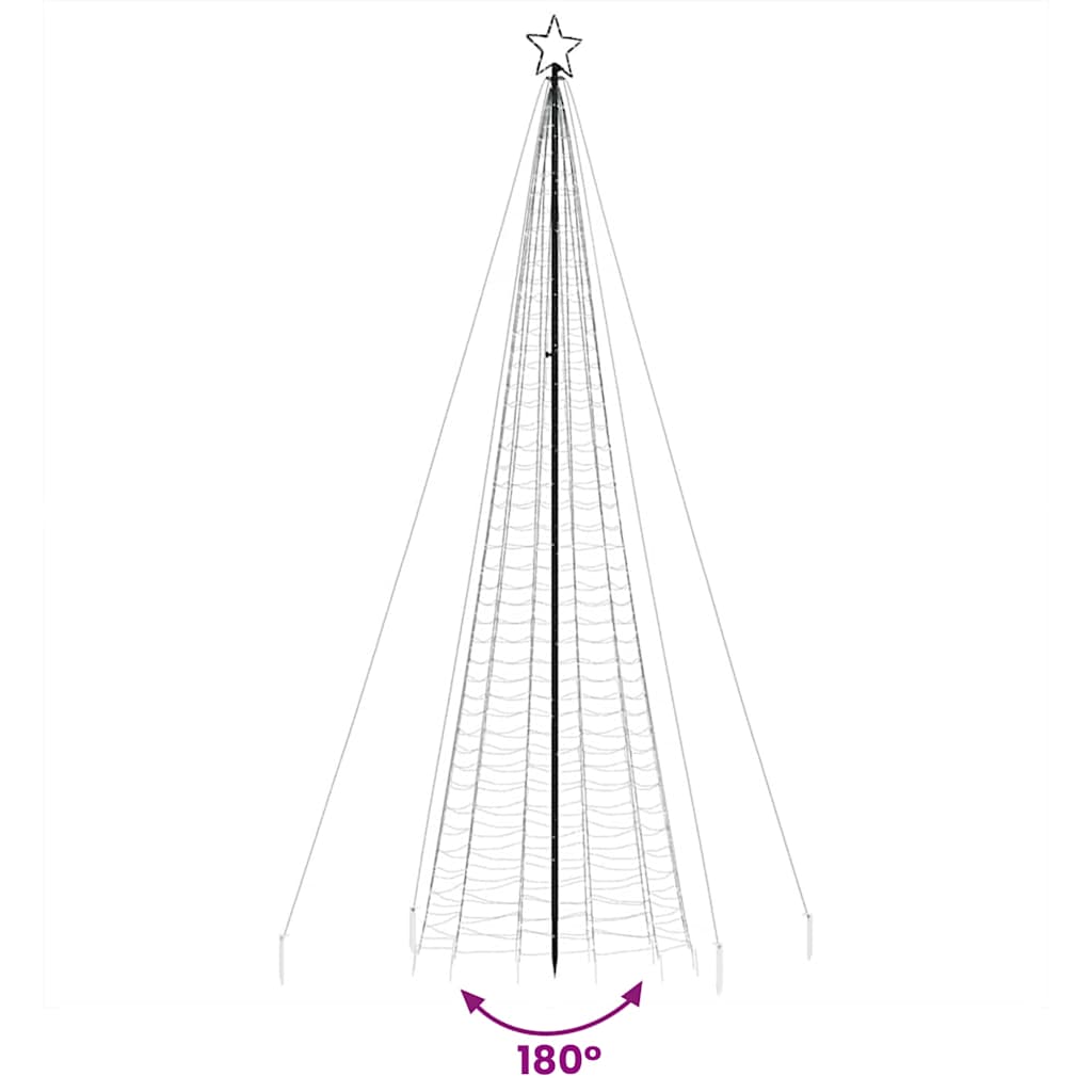 LED julgran med spikar 1534 LED varmvit 500 cm