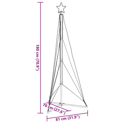 LED julgran 363 LEDs varmvit 182 cm