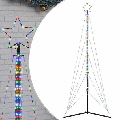 LED julgran 525 LEDs flerfärgad 302 cm