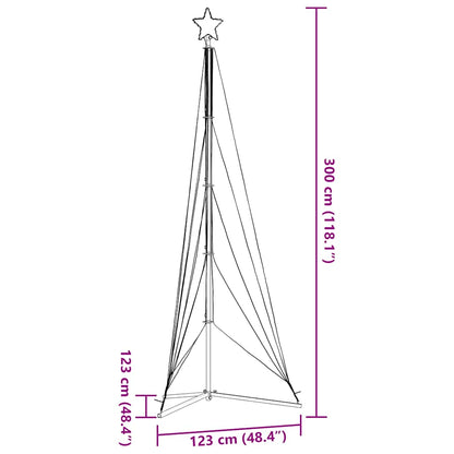 LED julgran 525 LEDs flerfärgad 302 cm