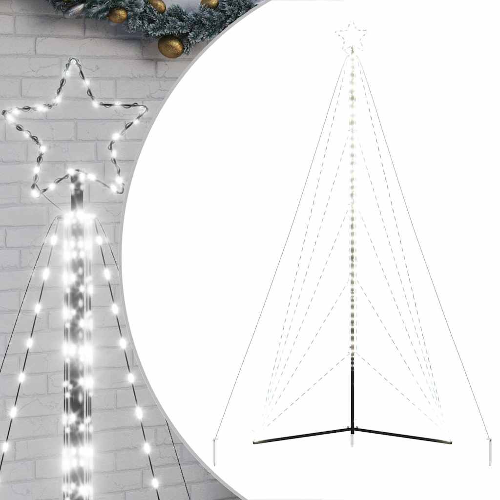 LED julgran 615 LEDs kallvit 404,5 cm