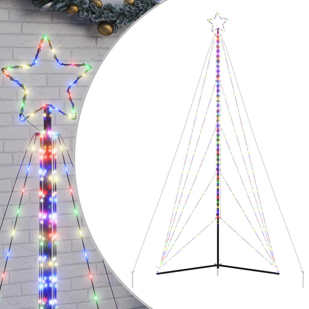 LED julgran 615 LEDs flerfärgad 404,5 cm