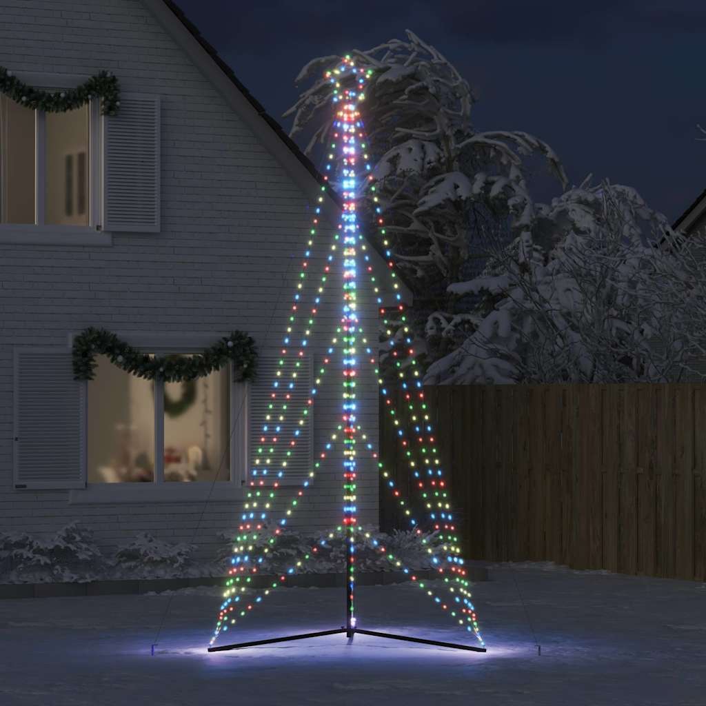 LED julgran 615 LEDs flerfärgad 404,5 cm
