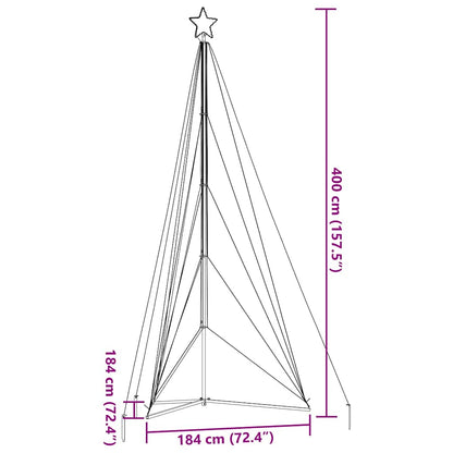 LED julgran 615 LEDs flerfärgad 404,5 cm